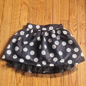 Polka Dot Skirt in Black and White